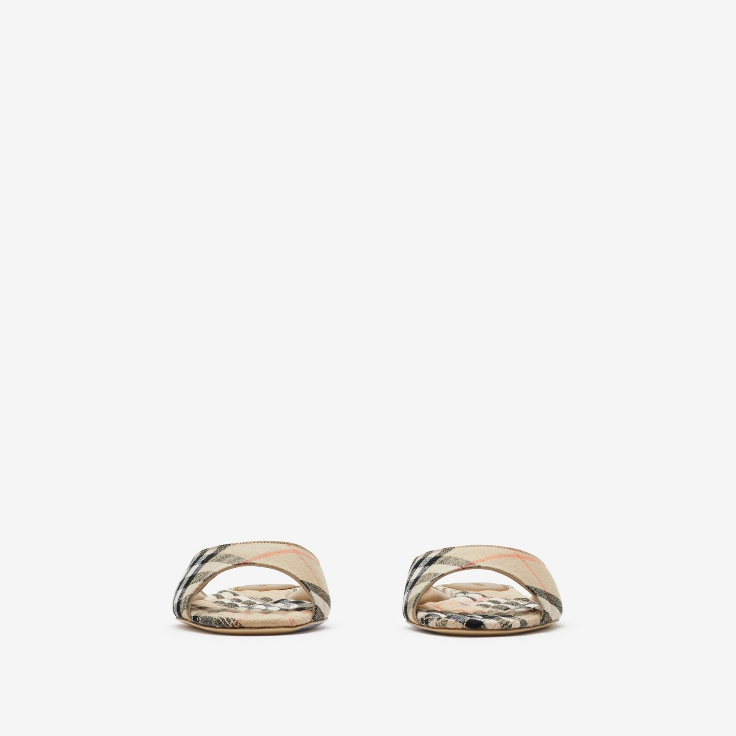 Burberry Sandalias pala Mews en mezcla de lino CheckPrecio 490 00 € Novedades Grandes descuentos