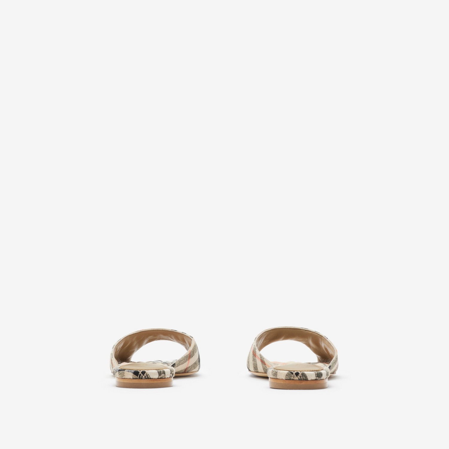 Burberry Sandalias pala Mews en mezcla de lino CheckPrecio 490 00 € Novedades Grandes descuentos