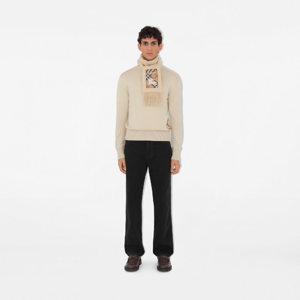 Burberry Bufanda en cachemir con aplique CheckPrecio 420 00 € Rebajas baratas