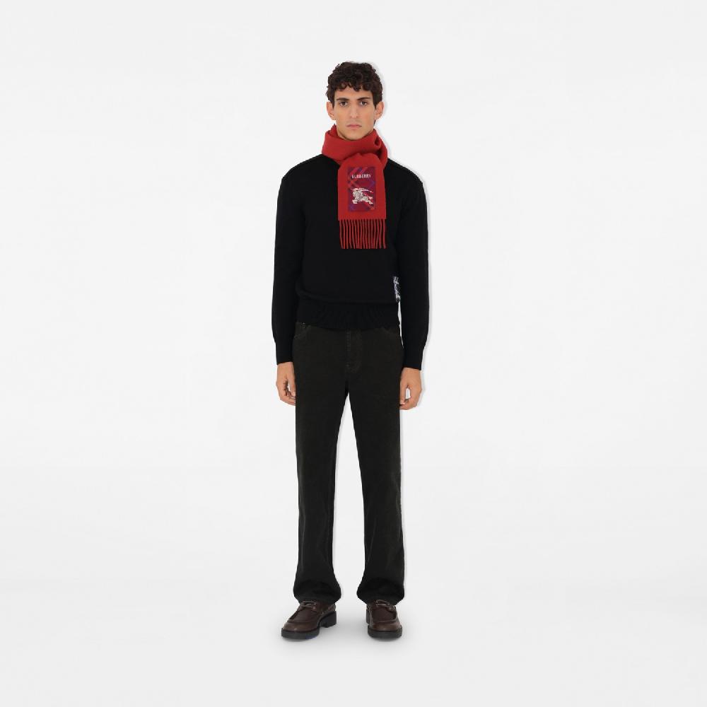 Burberry Bufanda en cachemir con aplique CheckPrecio 420 00 € Rebajas de fábrica