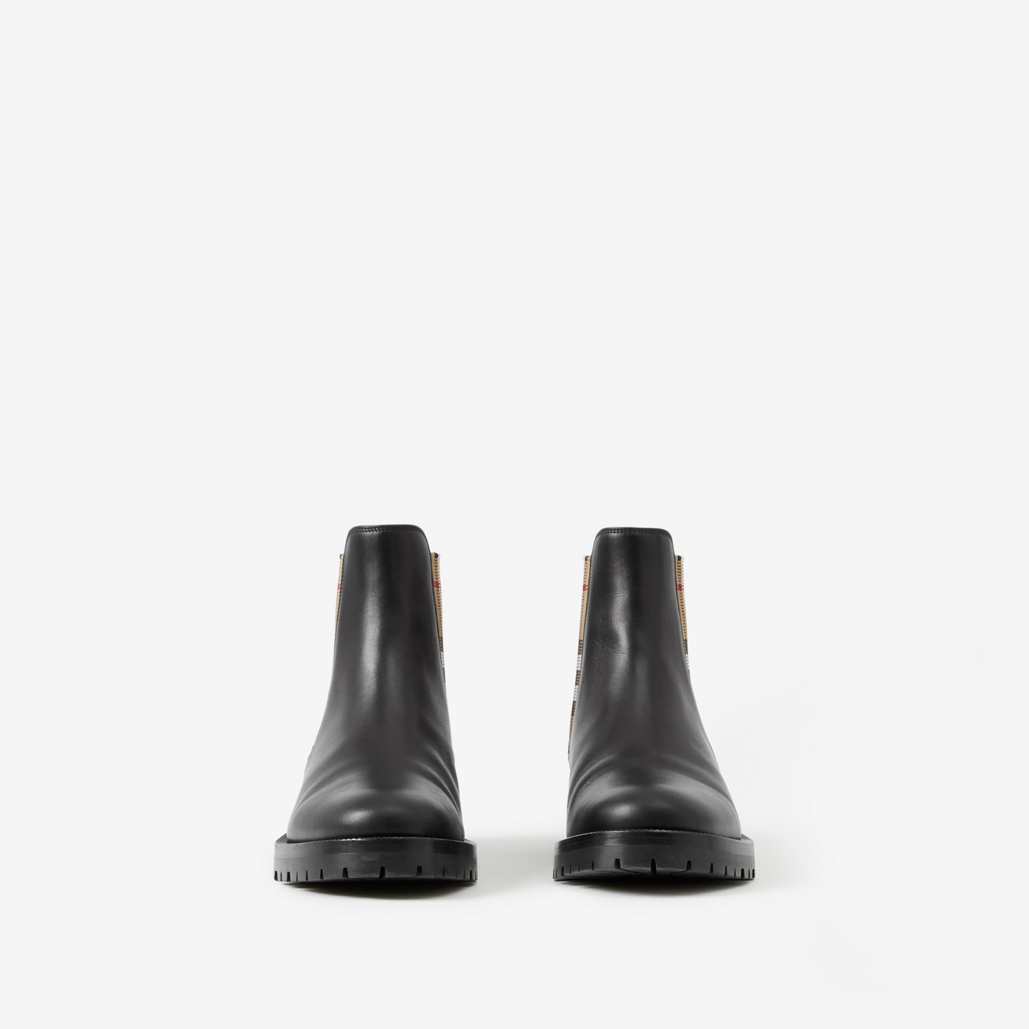 Burberry Botines Chelsea en piel con panel CheckPrecio 720 00 € Superdescuento