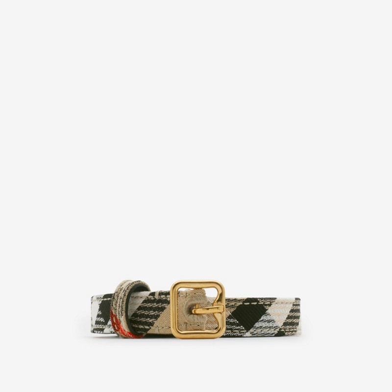 Burberry Cinturón estrecho a cuadros con hebilla en forma de BPrecio 340 00 € Personalizable con iniciales