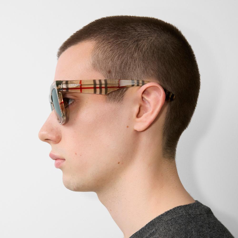 Burberry Gafas de sol con montura cuadrada CheckPrecio 210 00 € Personalizable con iniciales Liquidación