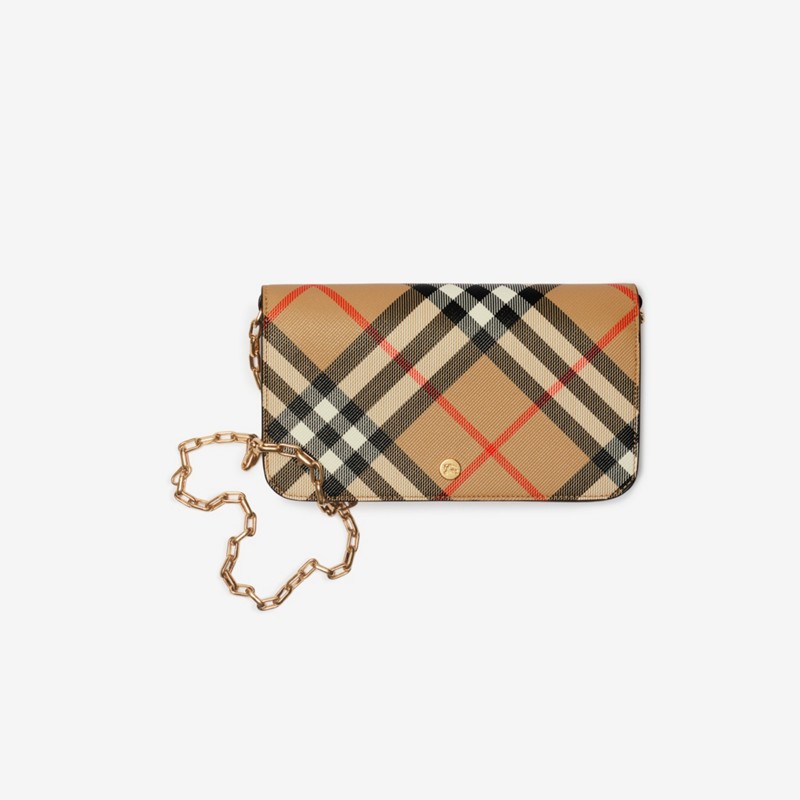 Burberry Cartera Check con asa de cadenaPrecio 850 00 € Personalizable con iniciales