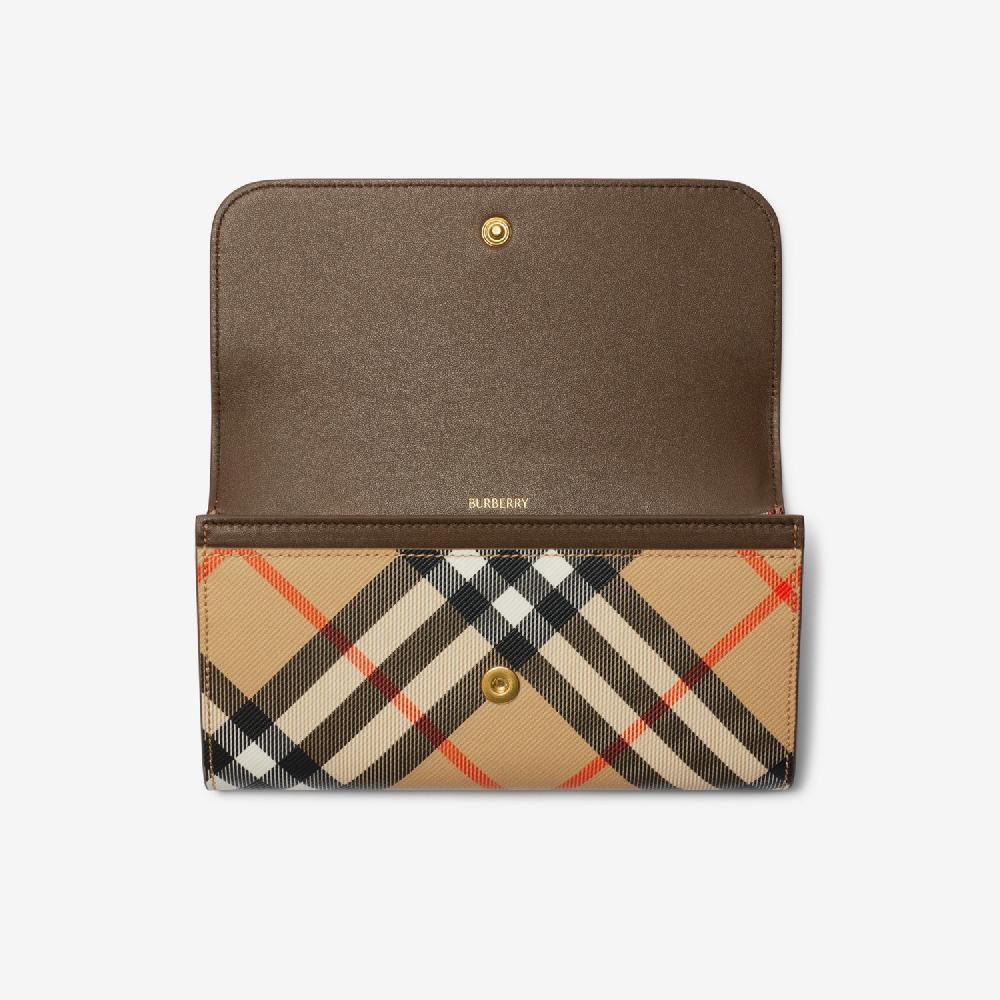 Burberry Cartera continental CheckPrecio 570 00 € Personalizable con iniciales Gran oferta