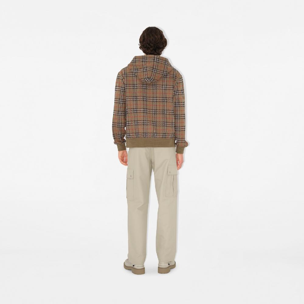 Burberry Sudadera en mezcla de algodón Check con cremallera y capuchaPrecio 890 00 € Novedades Precios de Black Friday