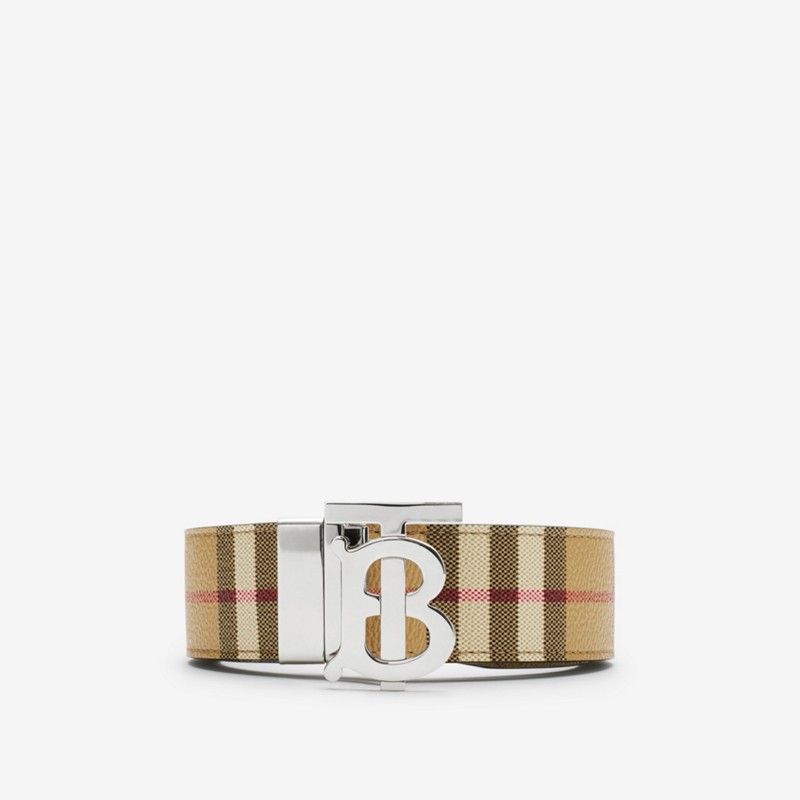 Burberry Cinturón TB reversible en tejido Check y pielPrecio 450 00 € Personalizable con iniciales Ahorra y exporta