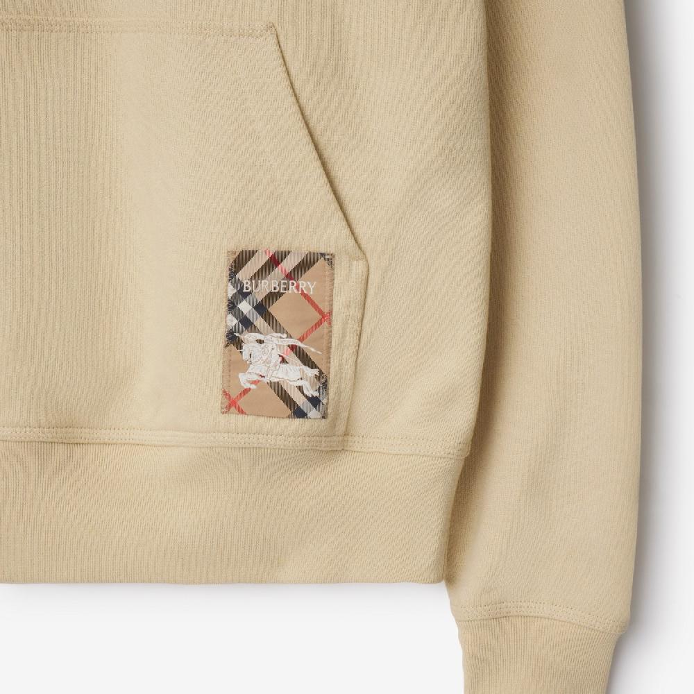Burberry Sudadera en algodón con etiqueta Check y capuchaPrecio 620 00 € Ofertas especiales