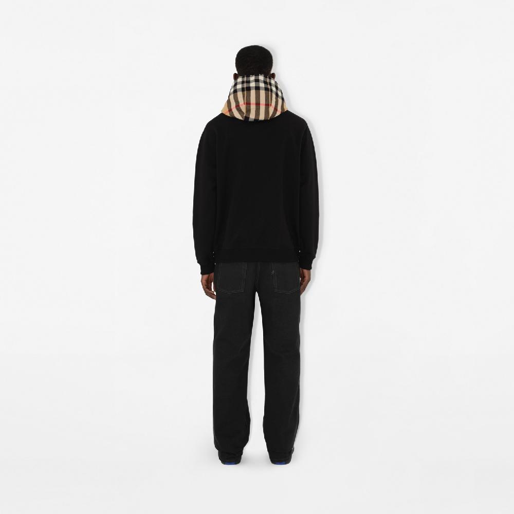 Burberry Sudadera en mezcla de algodón con capucha CheckPrecio 690 00 € Descuento
