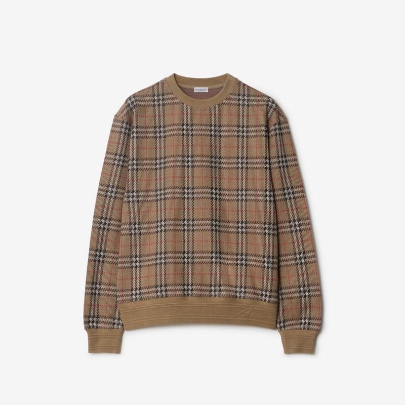 Burberry Jersey en mezcla de algodón CheckPrecio 840 00 € Oferta especial de fábrica