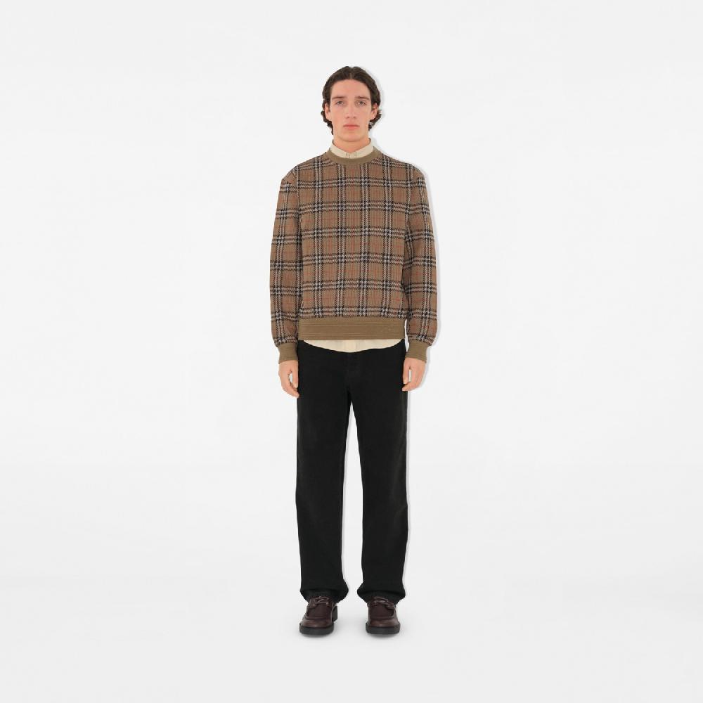 Burberry Jersey en mezcla de algodón CheckPrecio 840 00 € Oferta especial de fábrica