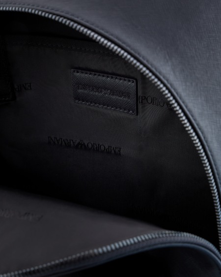 Armani Mochila de piel saffiano regenerada y nailon reciclado ASV Liquidación