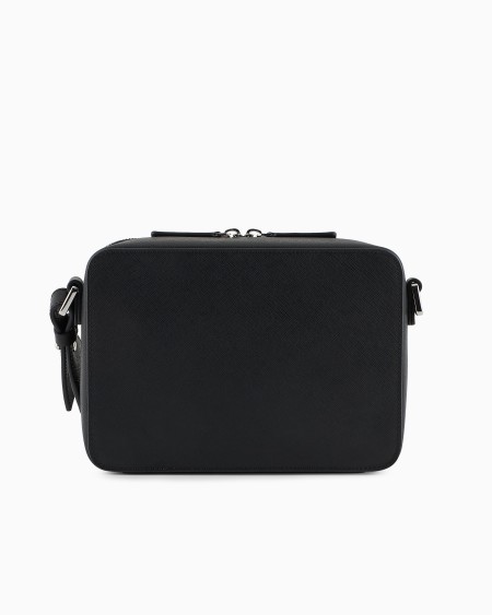 Armani Minifunda para cámara de piel saffiano regenerada con placa de águila ASV Ahorra y exporta
