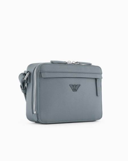 Armani Minifunda para cámara de piel saffiano regenerada con placa de águila ASV Precios de Black Friday