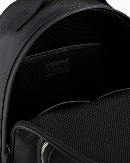 Armani Mochila redonda en piel abatanada Oferta exclusiva