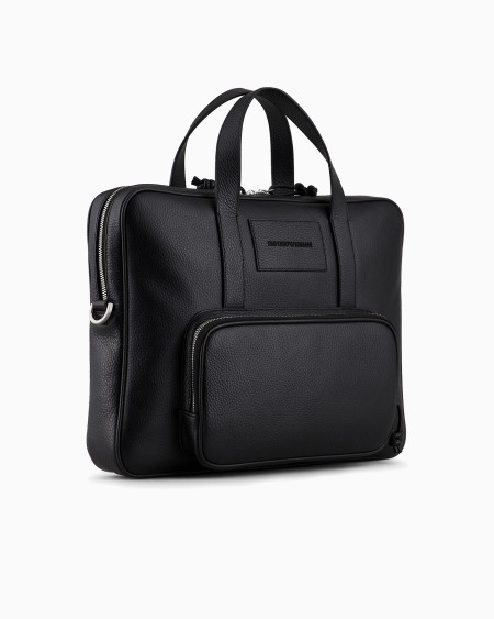 Armani Bolso modelo business de piel abatanada Última moda