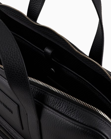 Armani Bolso modelo business de piel abatanada Última moda