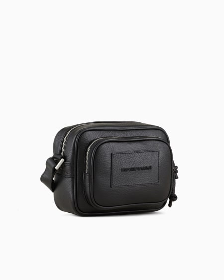 Armani Funda para cámara de piel abatanada con bandolera Ofertas especiales