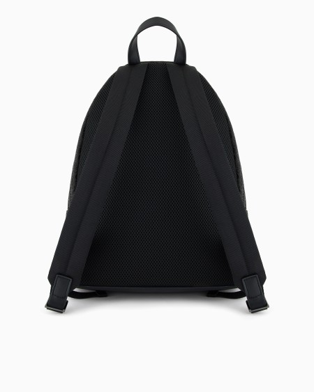 Armani Mochila de tejido jacquard con inscripción integral Precio ultrabajo