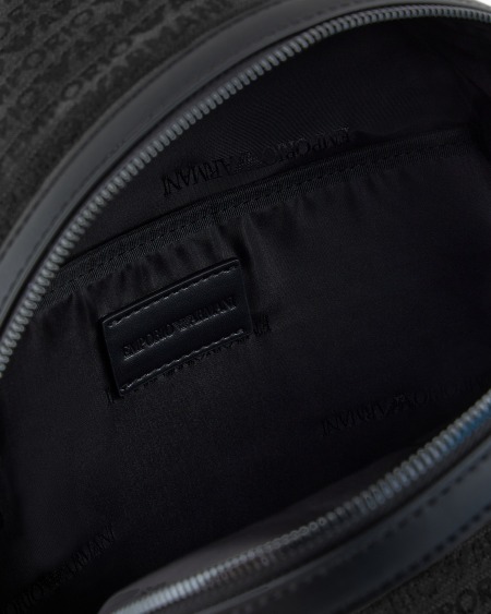 Armani Mochila de tejido jacquard con inscripción integral Precio ultrabajo