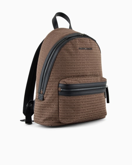 Armani Mochila de tejido jacquard con inscripción integral En línea