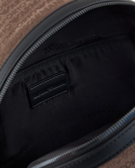 Armani Mochila de tejido jacquard con inscripción integral En línea