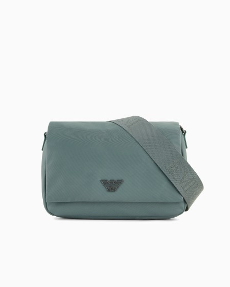 Armani Bolso bandolera con solapa de nailon reciclado ASV Descuento