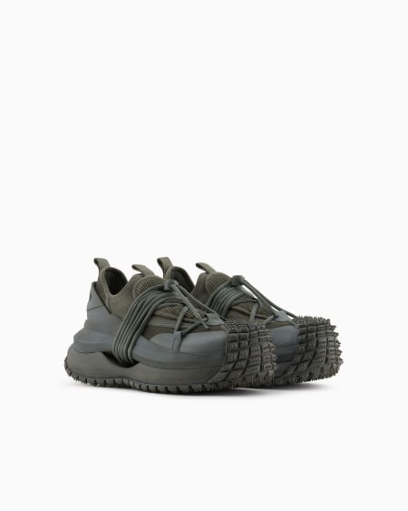 Armani Deportivas de malla con detalles de goma y cordón ceñidor Rebajas online