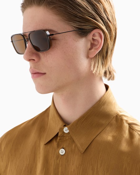 Armani Gafas de sol de forma cuadrada para hombre Rebajas top