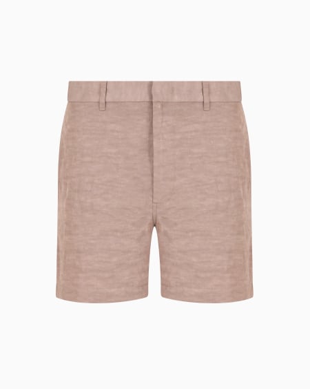 Armani Pantalones cortos en mezcla de lino Oferta especial