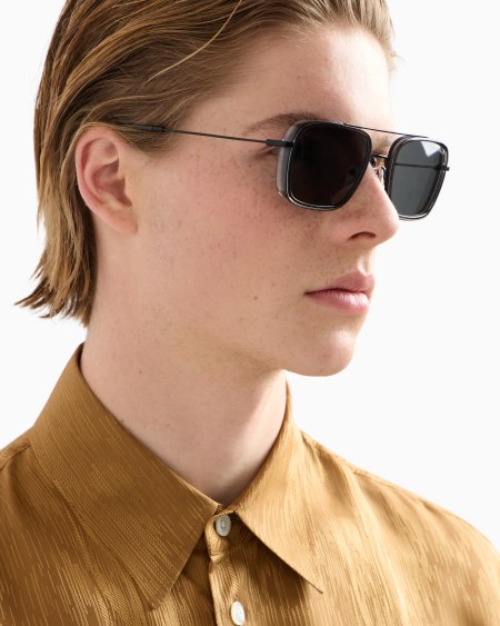 Armani Gafas de sol de forma cuadrada para hombre Último día
