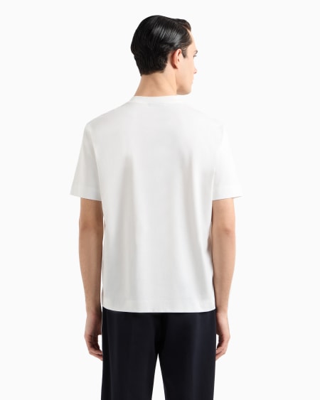 Armani Camiseta de punto con logotipo de águila en relieve Solo hoy