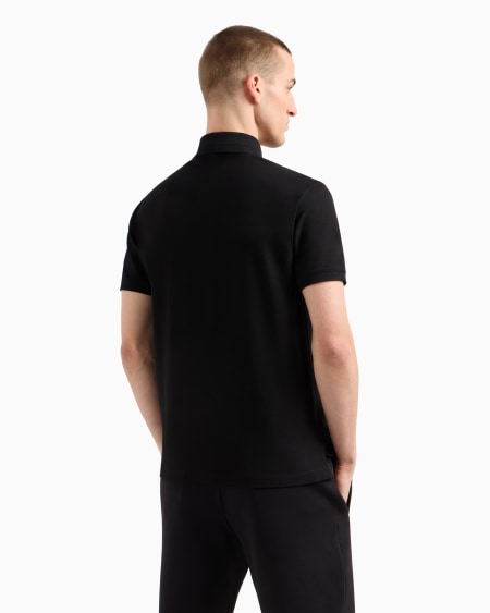 Armani Polo de punto con logotipo en el cuello Envío internacional gratuito