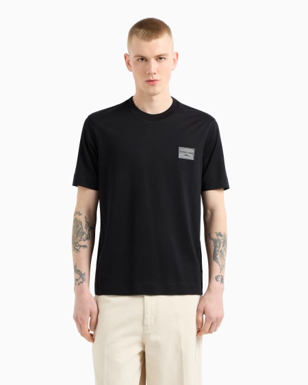 Armani Camiseta de punto con parche bordado con logotipo En oferta