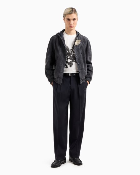 Armani Camiseta en punto de mezcla de lyocell con estampado y bordado floral ASV Oferta exclusiva