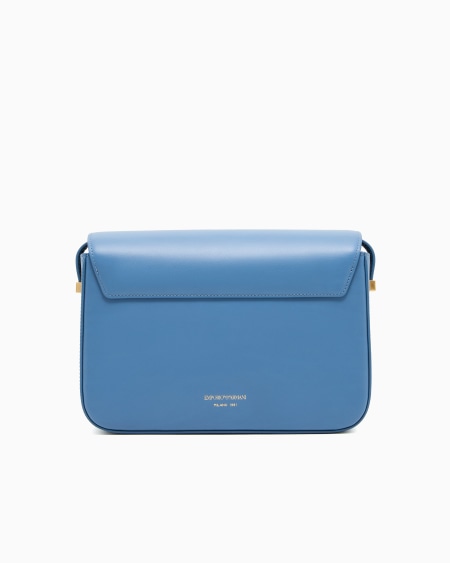 Armani Bolso de hombro de piel lisa con logotipo de águila de metal Precio ultrabajo