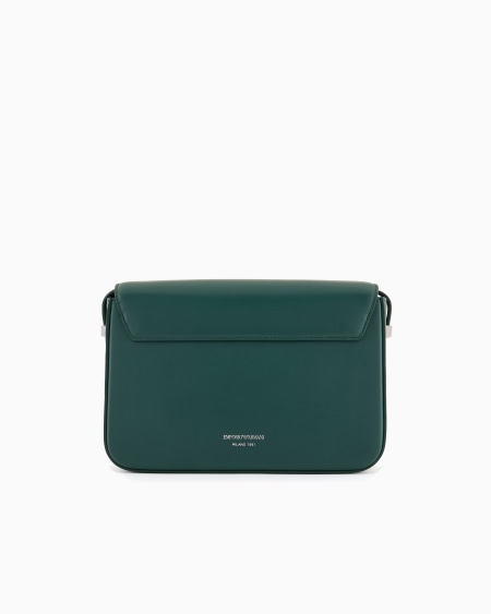 Armani Bolso de hombro de piel lisa con logotipo de águila de metal En línea