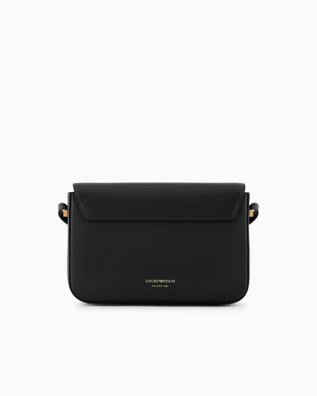 Armani Bolso de hombro de piel lisa con logotipo de águila de metal Venta caliente