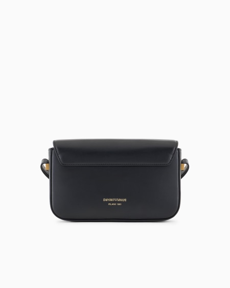 Armani Bolso bandolera de piel lisa con logotipo de águila de metal En oferta