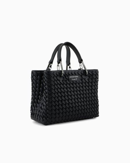 Armani Bolso shopper MyEA pequeño en piel trenzada Tienda