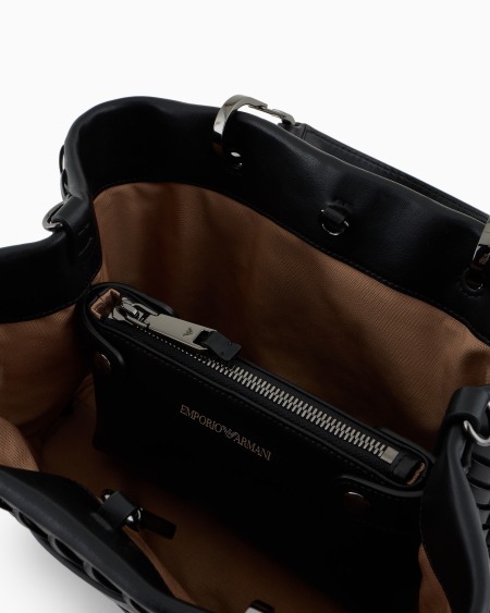 Armani Bolso shopper MyEA pequeño en piel trenzada Tienda