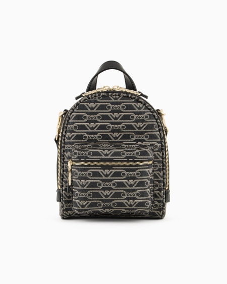 Armani Minimochila bandolera con estampado integral de monograma