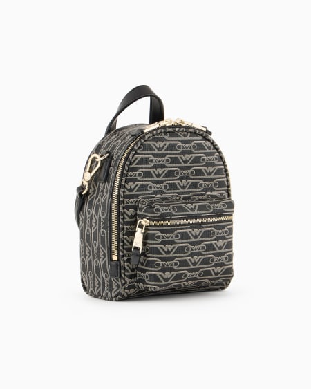 Armani Minimochila bandolera con estampado integral de monograma Precio de fábrica