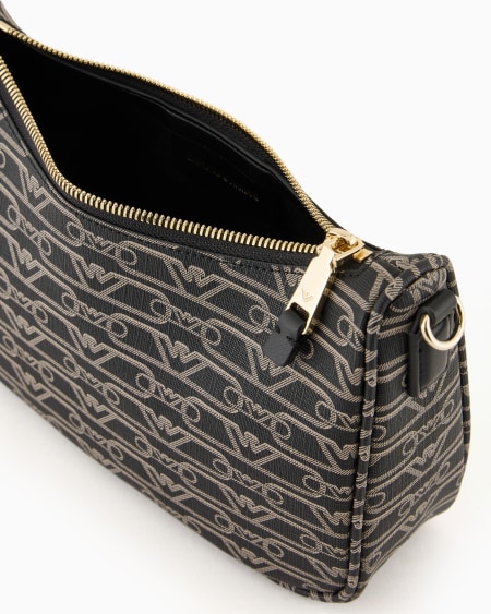 Armani Bolso baguette con estampado integral de monograma Promoción por tiempo limitado