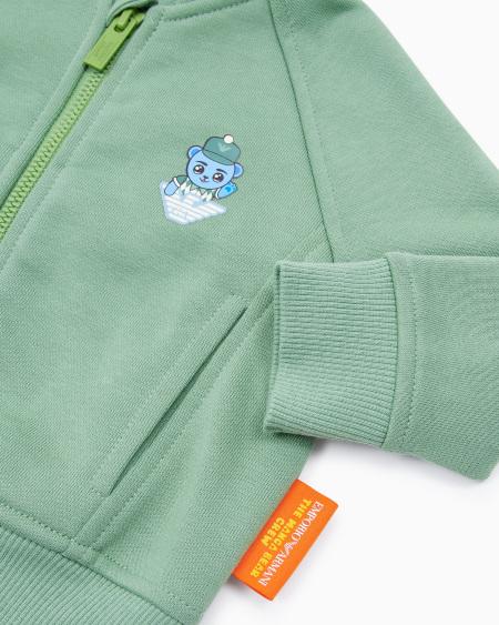 Armani Sudadera tipo cárdigan de punto orgánico con estampado Manga Bear Crew ASV Superdescuento
