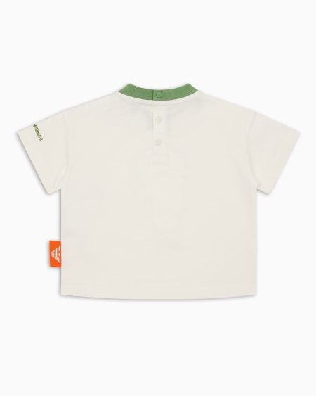 Armani Camiseta de punto orgánico con estampado Manga Bear Crew ASV Ahorra y exporta