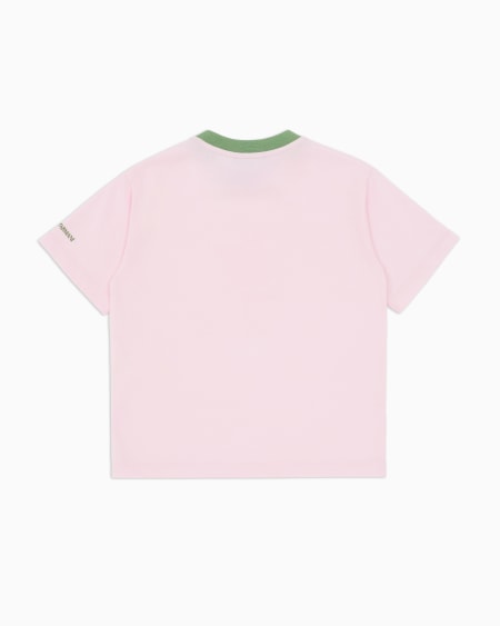 Armani Camiseta de punto orgánico con estampado Manga Bear Crew ASV En oferta