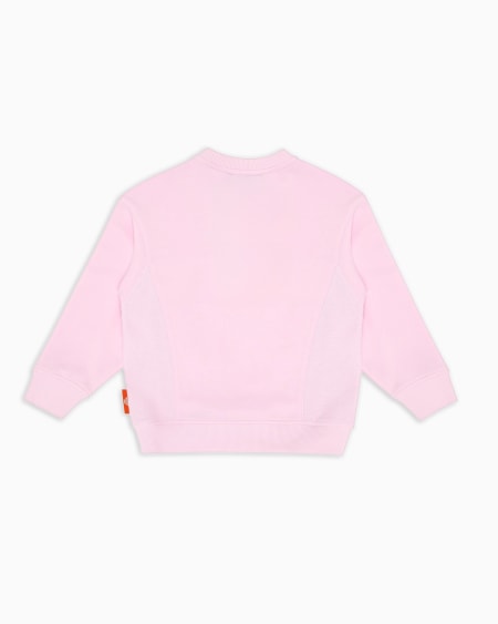 Armani Sudadera de punto orgánico con estampado Manga Bear Crew ASV Oferta exclusiva