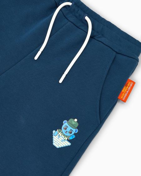 Armani Pantalones de chándal holgados de punto orgánico con estampado Manga Bear Crew ASV Descuento por venta flash