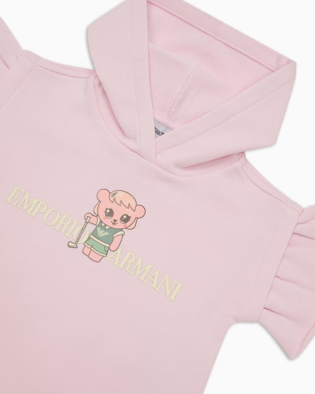 Armani Vestido de punto orgánico con estampado Manga Bear Crew ASV 2025